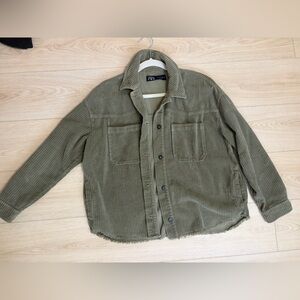 Zara Frayed Corduroy Jacket